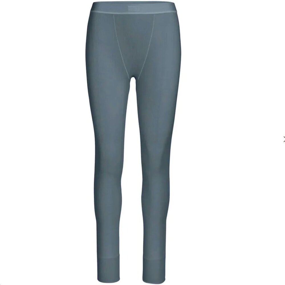 SKIMS Cotton Rib Legging + Matching Plunge Bra :: Small :: kyanite